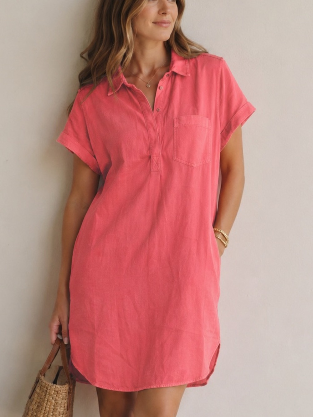 NWT GAP Apple Blossom Popover Shirt Dress Size XXL Cotton Lyocell Casual